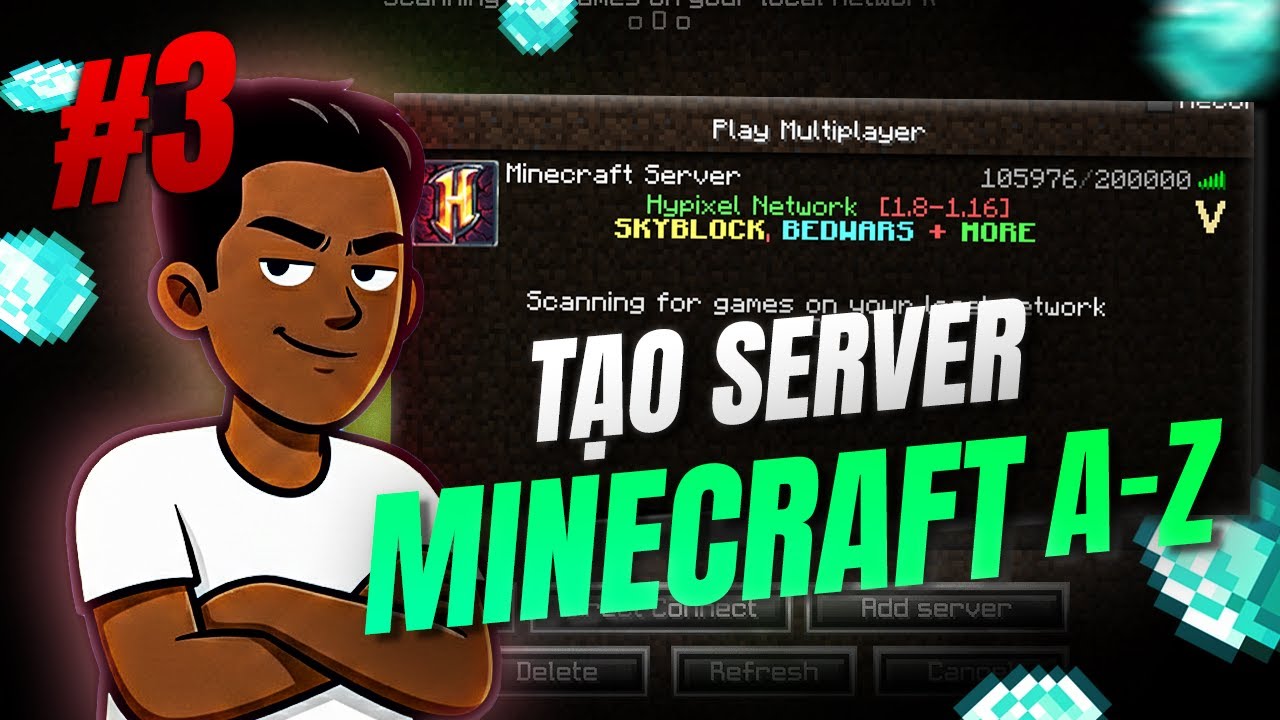 Cách tạo server Minecraft 1.21.124 miễn phí và kết nối với bạn bè? | AI ...
